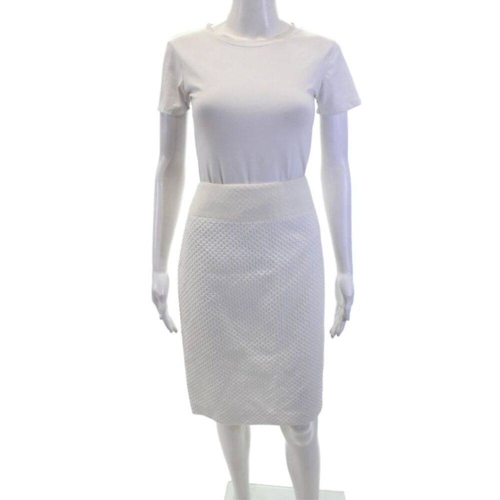 Doncaster Womens Straight Skirt White Size 10